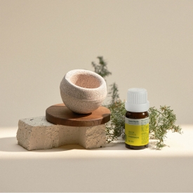 [신규출시 30%할인] 규조토볼 디퓨저 원형_월넛 + 레몬머틀 에센셜 오일 10ml