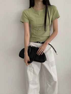 [113] 절개 반팔 티셔츠