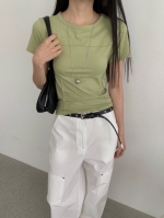 [113] 절개 반팔 티셔츠