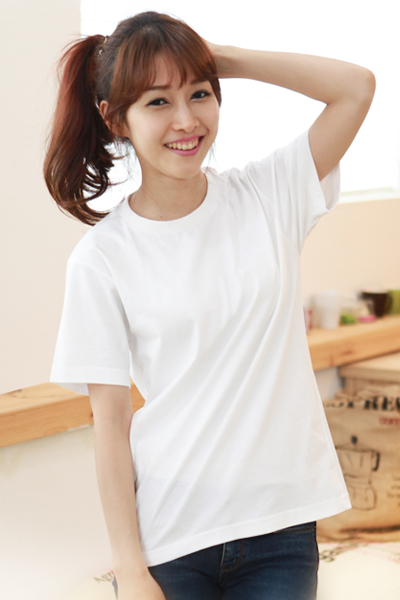 고급형 20수 백색 라운드티(반팔/긴팔)(성인/아동)