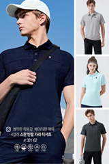 ML321,322 스판반팔카라티셔츠 (남/여)