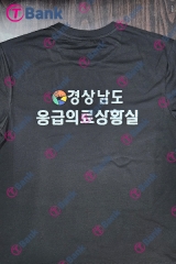 면폴리 혼방 라운드티 DTF 전사 제작 사례