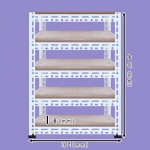 [ 조립식 앵글620- 1열 5단 ]아이보리    bdi - 615 가로(W)*폭(D)*높이(H)선택