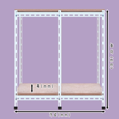 [ 조립식 앵글420 - 2열 2단 ]아이보리    bdi - 422 가로(W)*폭(D)*높이(H)선택