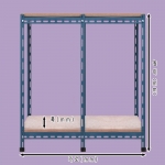 [ 조립식 앵글420 - 2열 2단 ]청회색    bdc - 422 가로(W)*폭(D)*높이(H)선택