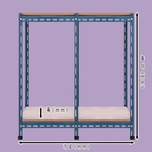 [ 조립식 앵글420 - 2열 2단 ]청회색    bdc - 422 가로(W)*폭(D)*높이(H)선택