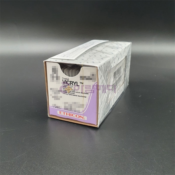 (에치콘)바이크릴 VICRYL PLUS 2/0 VCP101H 바늘36mm 원형1/2 실길이90cm 36EA/pack