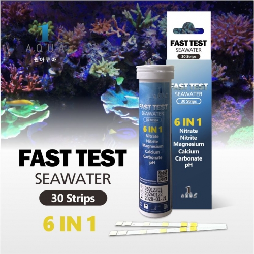 10개 주문 할인-FAST TEST 6 IN 1-SEAWATER TEST STRIPS (30Strips)-수질테스트-원아쿠아