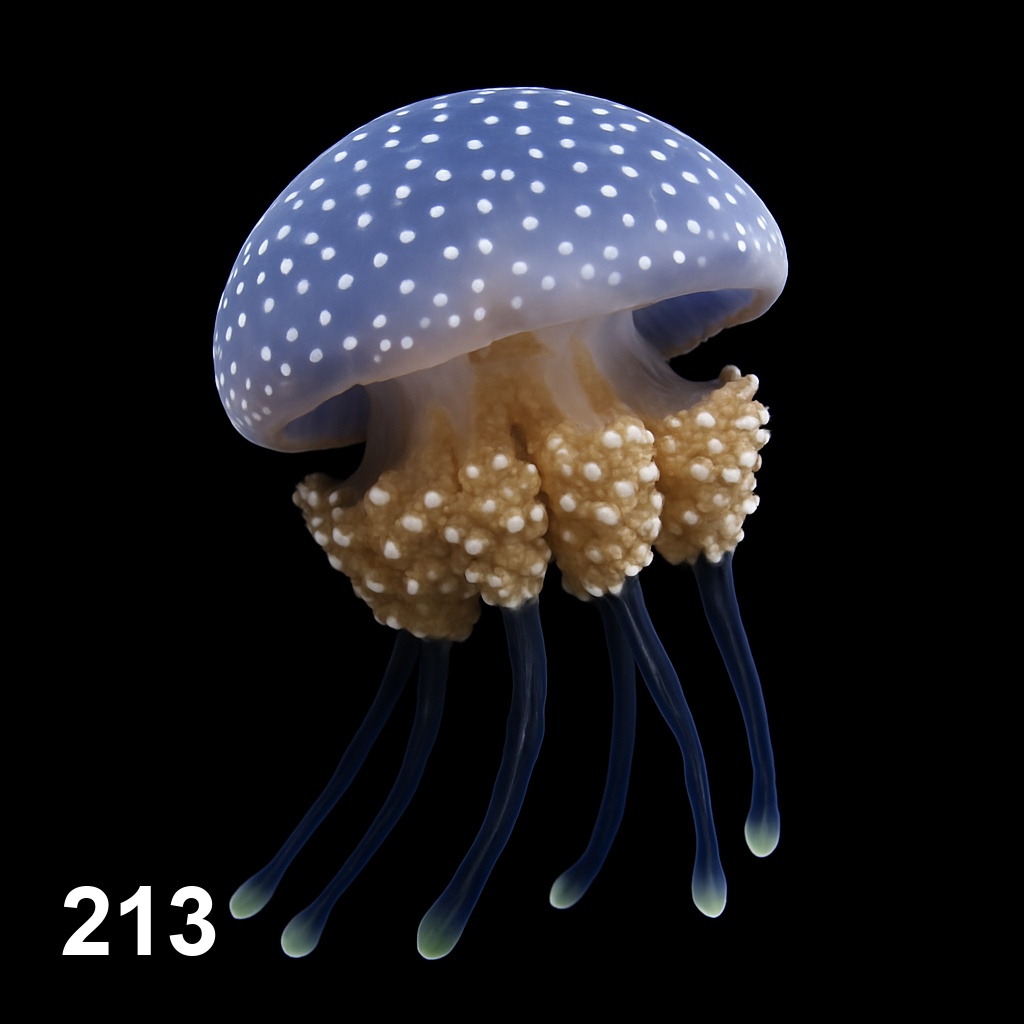 흰점박이해파리(3cm-4cm)_213_Phyllorhiza punctata
