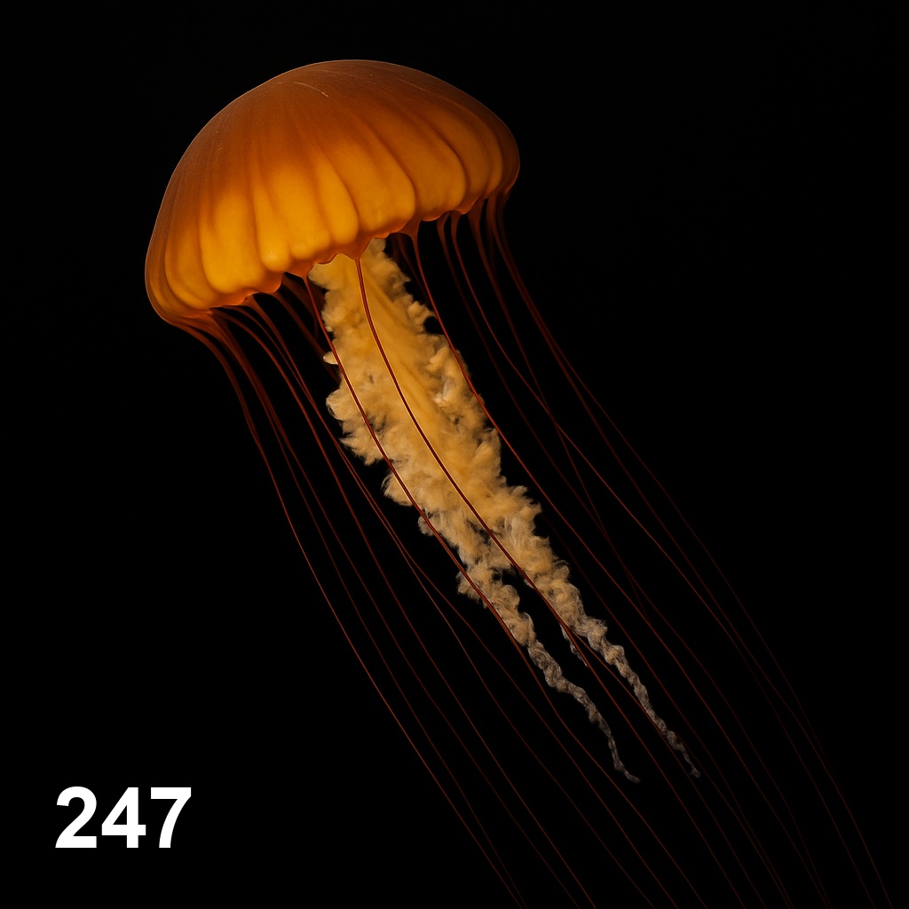 검은바다쐐기풀 해파리(12cm+)_247_Chrysaora achlyos
