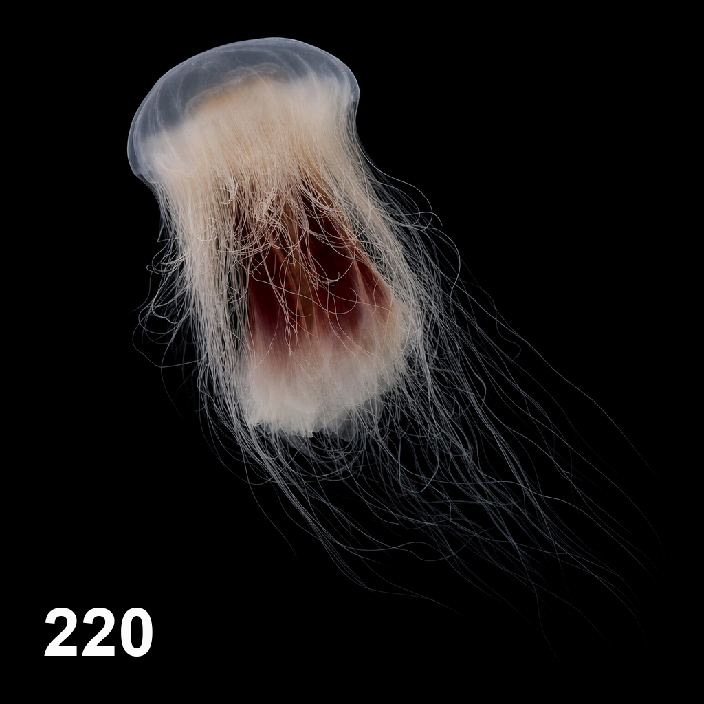 난쟁이 사자 갈기 해파리(5cm-7cm)_220_Cyanea versicolor