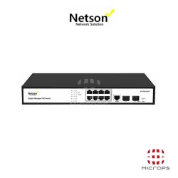 NETSON(넷슨) NTS-POEL2802G_POE 8포트_콤보 2포트_UP 1포트_L2_기가_POE 스위치허브