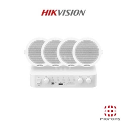 하이크비전 DS-QAE0KA60206-4_60W 앰프 1개+6W 스피커 4개_아날로그 오디오 키트