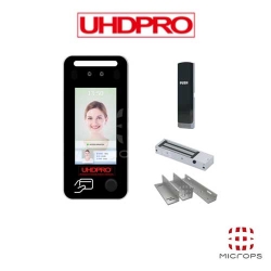 UHDPRO UHD-FD801C1A (EM락,브라켓,퇴실버튼)_2M_5인치_얼굴인식 단말기 세트