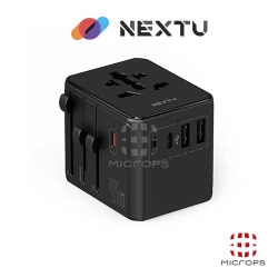 이지넷유비쿼터스 NEXTU-051TC-3AC_플러온_M3_GaN_45W_3AC_올인원_해외 여행용_어댑터 블랙