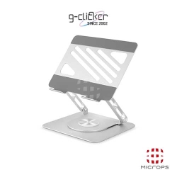 지클릭커 스텔라 노트북 360 패드 거치대_크롬실버그레이