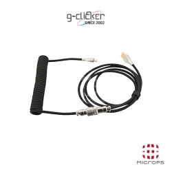 지클릭커 코일형 Type-C 키보드 항공케이블 커넥터 1.5M_블랙