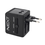 이지넷유비쿼터스 NEXT-005TC_ALL IN ONE_USB 2포트_해외여행용_멀티플러그