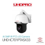 [IP] UHDPRO UHD-IC701PTA5X33_5MP_IR10_4.3~141.9MM_33배줌_AI기능_야간칼라_IP 적외선 PTZ카메라