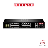 UHDPRO UHD-PE9216G_POE 16포트_SFP 2포트_UP 2포트_260W_기가_렉마운트포함_POE 스위치허브