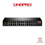 UHDPRO UHD-PE9224G_POE 24포트_SFP 2포트_UP 2포트_360W_기가_렉마운트포함_POE 스위치허브