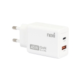 NEXI(넥시) NX-PD45W-CA(W)_PD-PPS_45W_USB 2포트(1C+1A)_초고속충전기_화이트 [NX1481]
