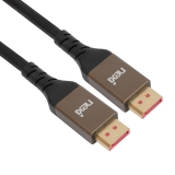 NEXI(넥시) NX-DPDP14M-010_DP V1.4_8K_32.4G_브라운 메탈 후드_1M_DP 케이블 [NX1520]