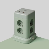 지클릭커 타워 8구 고용량 4000W USB 출력 멀티탭 NP708PD_그린
