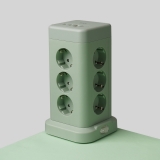 지클릭커 타워 12구 고용량 4000W USB 출력 멀티탭 NP712PD_그린