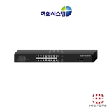 여의시스템  YES-2218-16PoE-2SFP_POE+ 16포트_1G SFP 2포트_UP 0포트_300W_기가_POE 광스위치허브