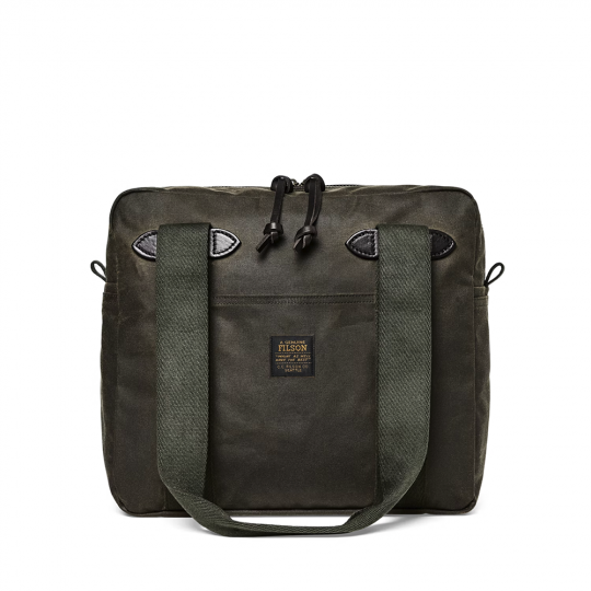 TIN CLOTH ZIPPER TOTE BAG - Otter Green