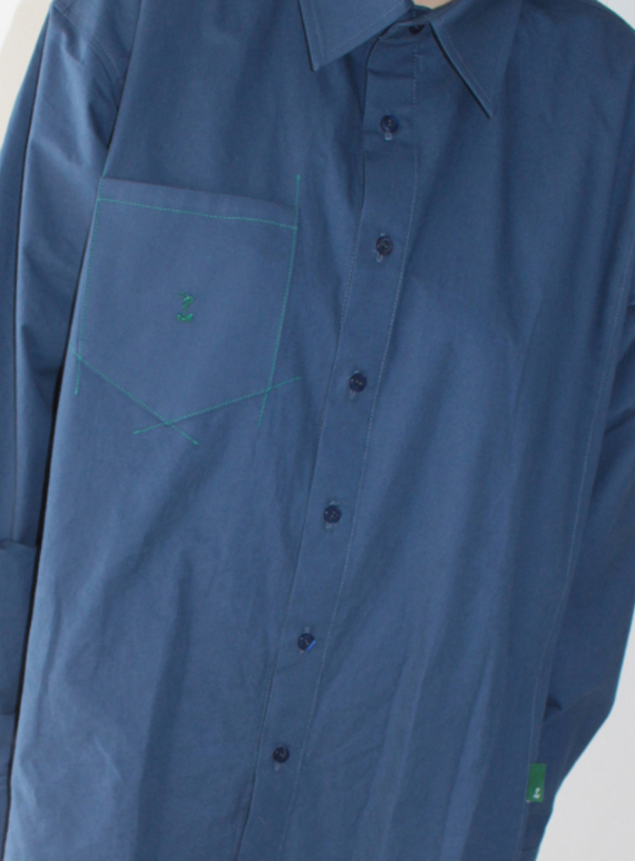 PMCO FLOWER SHIRT_MID BLUE