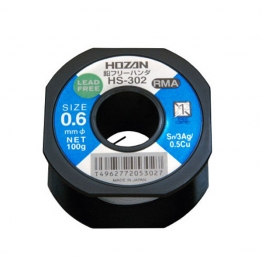 HOZAN HS-302 PBFREE 무연실납 SN96.5AG3CU0.5 0.6mm 100g