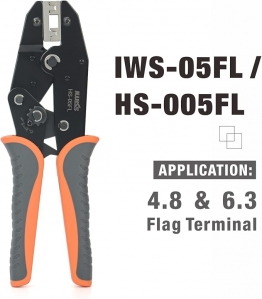 IWISS HS-05FL L-Shaped Elbow 4.8/6.3 Flag L자엘보 단자 압착기
