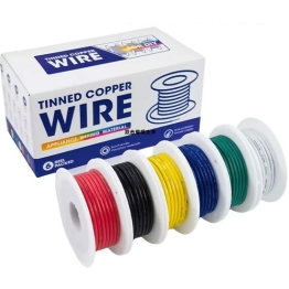UL1007-AWG26-6색 난연성전선 PVC절연구리+주석도금 연선 케이블 RD,BK,YE,BU,GN,WH(300V/80도 연선:7선/0.16mm) 각색상20M