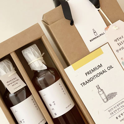 [봄날방앗간] 국산 바른 기름_설선물세트 180ml/300ml 구성