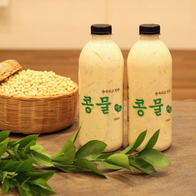 [순하고 진한콩물] 맷돌로 직접 갈아 만든 순진콩물 '우뭇콩물'