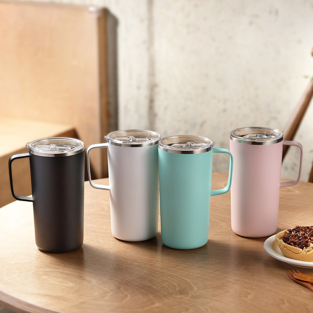 아소부 : 리싸이클 스테인레스 타워 머그 600ml_4color