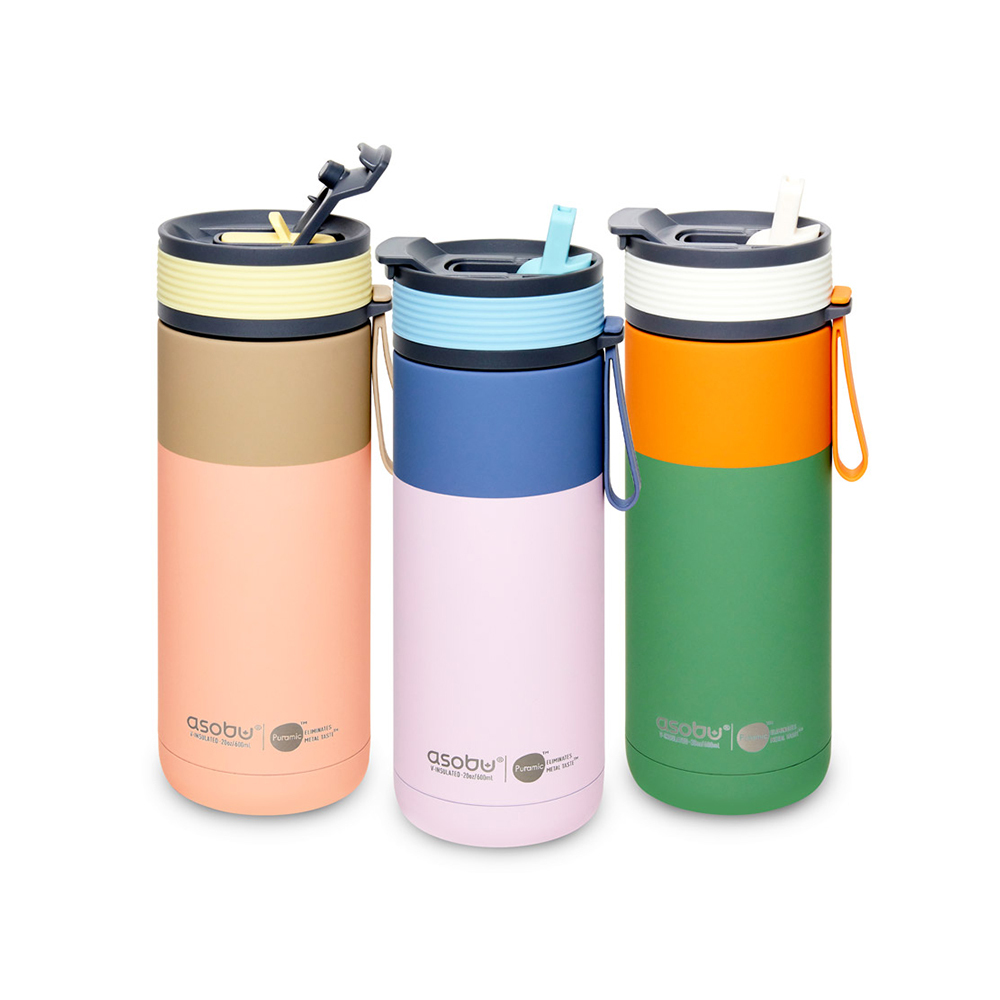 아소부:세라믹 스텐 진공 보온보냉 텀블러 아스펜 파스텔 600ml