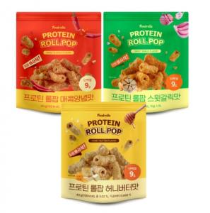 푸드렐라 프로틴롤팝 3종 40g 3팩/6팩 단백질 과자 건강간식