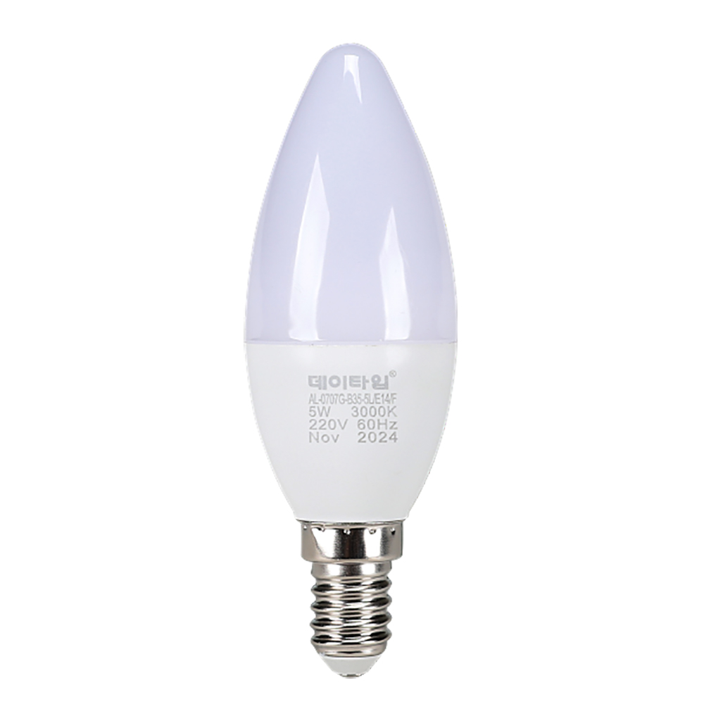 LED 촛대구 E14 5W, 불투명 전구색