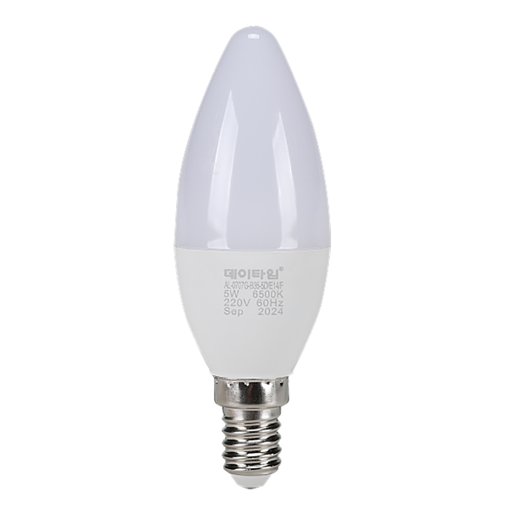 LED 촛대구 E14 5W, 불투명 주광색