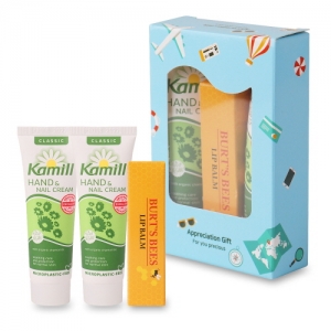 카밀 핸드크림 30ml 버츠비 립밤 3p 세트 (케이스 포함)