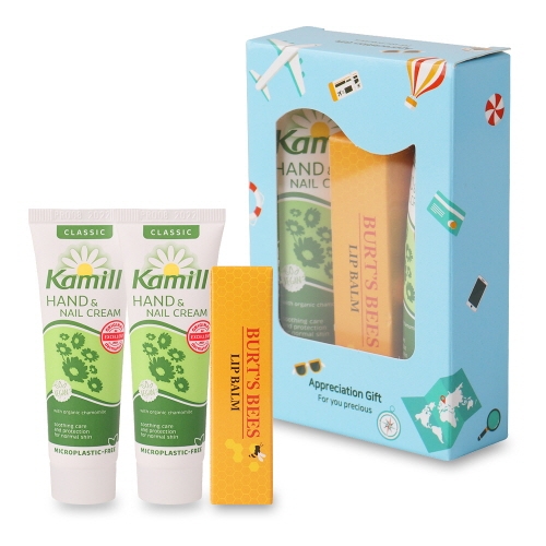 카밀 핸드크림 30ml 버츠비 립밤 3p 세트 (케이스 포함)