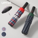 WE008 엘리펀트 3단 8K 포인트 바이어스 체크 UPF50 전자동 우산