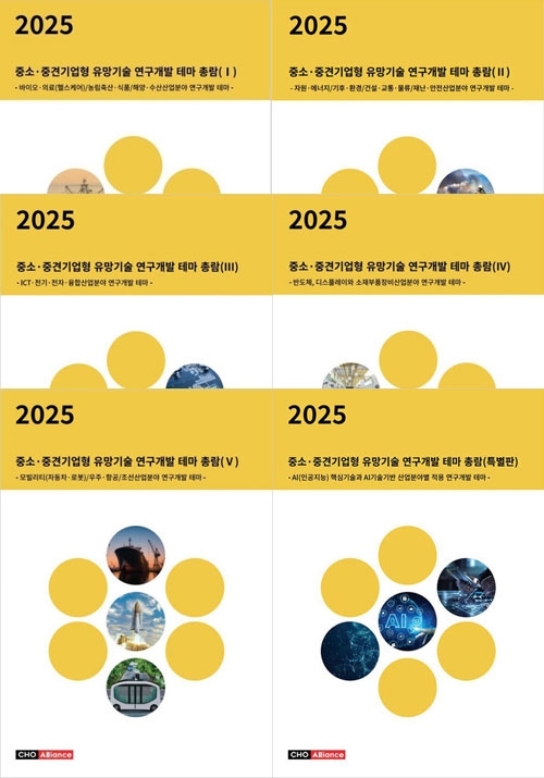2025년 중소&middot;중견기업형 유망기술 연구개발 테마 총람(Ⅰ,Ⅱ, Ⅲ, Ⅳ, Ⅴ, 특별판 세트)