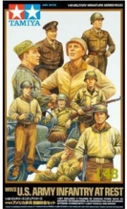 [사전 예약] 32552 1/48 WWII US Army Infantryman at Rest w/Willys Jeep Tamiya