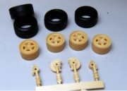 [사전 예약] RTk24/414 1/24 Lancia Delta, set asphalte avec roues 17" Speedline 5 branches for Hasegawa