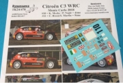 [사전 예약] RTk24/478 1/24 Citroen C3 WRC Meeke + Breen Monte Carlo 2018 pour base Belkit