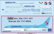[사전 예약] 20-737-197 1/200 Korean Air 737-800s
